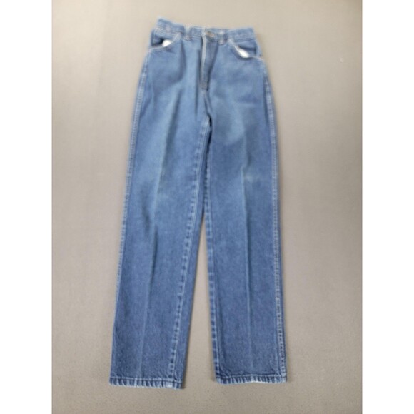 Vintage Wrangler Jeans Womens 9 Blue High Rise Straight Leg Made in USA 90s - Picture 1 of 13